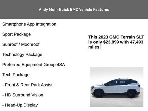 Used 2023 GMC Terrain SLT w/ Tech Package FWD image 12