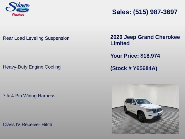 Used 2020 Jeep Grand Cherokee Limited w/ Trailer Tow Group IV AWD/4WD image 16