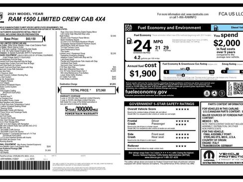 Certified 2021 RAM 1500 Limited w/ Night Edition AWD/4WD image 4