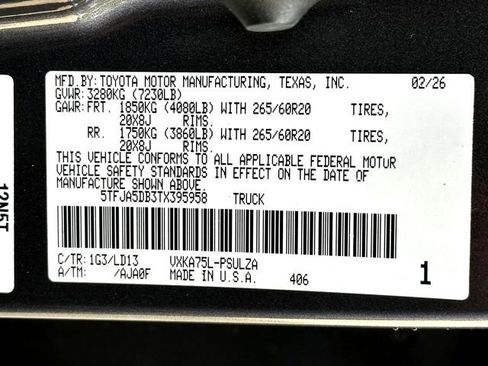 New 2026 Toyota Tundra Limited image 23