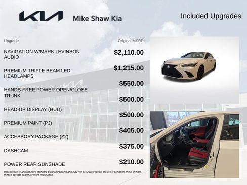 Used 2023 Lexus ES 350 F Sport w/ Accessory Package (Z2) FWD image 6