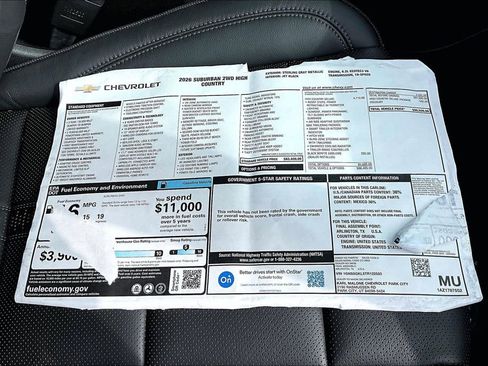 New 2026 Chevrolet Suburban High Country image 14