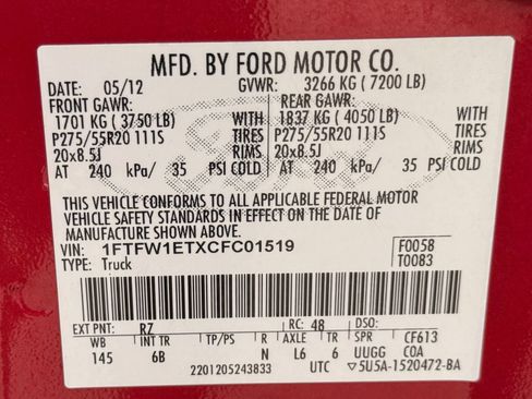 Used 2012 Ford F150 FX4 w/ FX Luxury Pkg AWD/4WD image 45