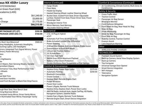 Used 2025 Lexus NX 450h+ AWD w/ Accessory Package (2T) image 37