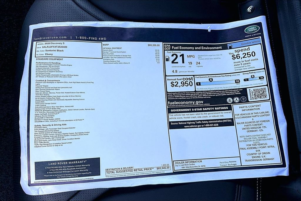 New 2026 Land Rover Discovery S AWD/4WD image 13
