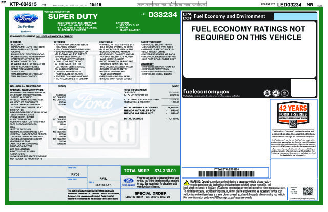 Certified 2020 Ford F250 Lariat w/ Tremor Off-Road Package AWD/4WD image 6