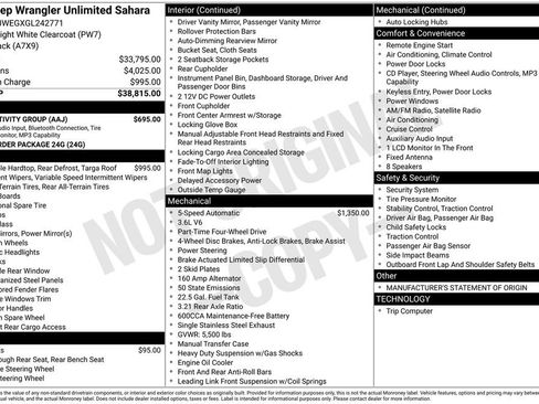Used 2016 Jeep Wrangler Unlimited Sahara w/ Connectivity Group AWD/4WD image 6