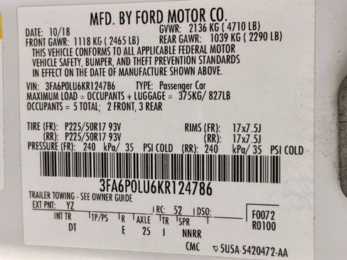 Used 2019 Ford Fusion SE FWD image 38