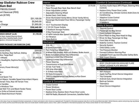 New 2025 Jeep Gladiator Rubicon w/ Convenience Group image 5