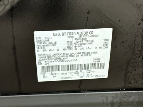 Used 2016 Ford Explorer XLT w/ Equipment Group 202A image 33