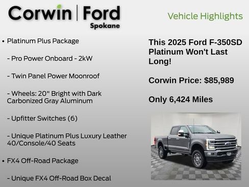 Used 2025 Ford F350 Platinum w/ Platinum Plus Package image 13