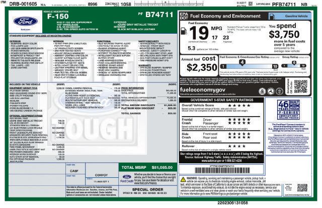 Used 2023 Ford F150 Platinum w/ Equipment Group 701A High AWD/4WD image 36