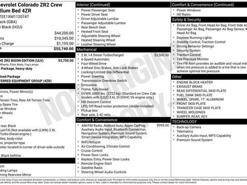 Used 2021 Chevrolet Colorado ZR2 w/ Colorado ZR2 Bison Edition image 42