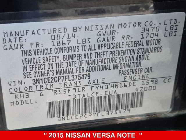Used 2015 Nissan Versa Note S FWD image 36
