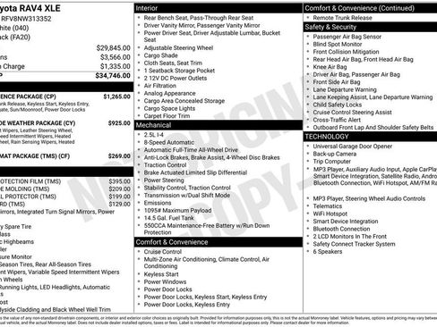 Used 2022 Toyota RAV4 XLE w/ Convenience Package AWD/4WD image 30