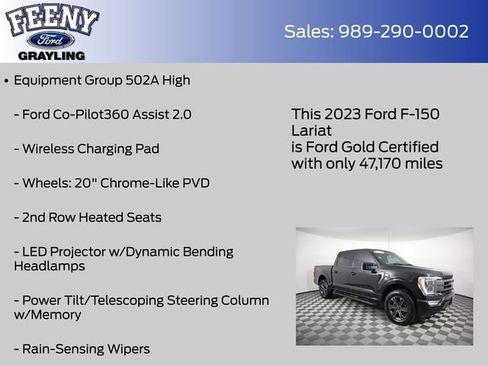 Used 2023 Ford F150 Lariat w/ Equipment Group 502A High AWD/4WD image 14