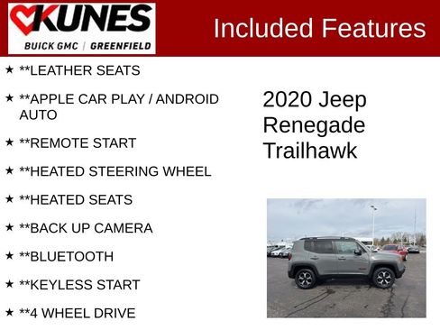 Used 2020 Jeep Renegade Trailhawk w/ Premium Leather Group image 2