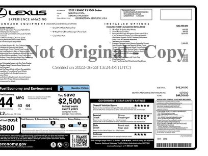 Used 2022 Lexus ES 300h w/ Premium Package