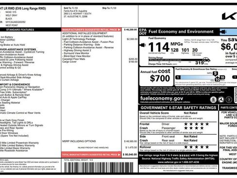 Used 2025 Kia EV6 Light w/ Light LR Technology Package image 3