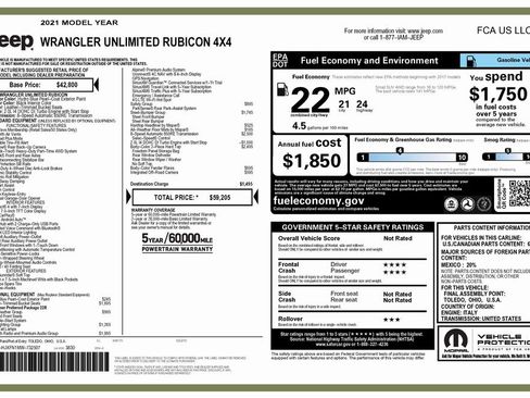 Certified 2021 Jeep Wrangler Unlimited Rubicon image 3