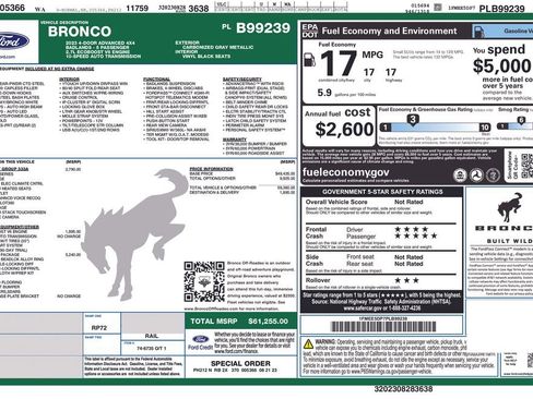 Certified 2023 Ford Bronco Badlands w/ Sasquatch Package AWD/4WD image 7