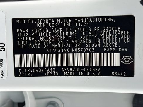Used 2022 Toyota Camry LE FWD image 22