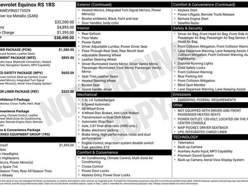 Used 2022 Chevrolet Equinox RS w/ RS Leather Package image 32