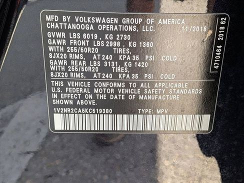 Used 2019 Volkswagen Atlas SEL Premium AWD/4WD image 16
