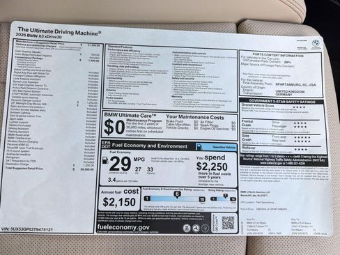 New 2026 BMW X3 xDrive30i w/ Convenience Package AWD/4WD image 32