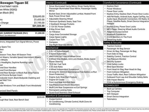 Certified 2021 Volkswagen Tiguan SE w/ Panoramic Sunroof Package image 15
