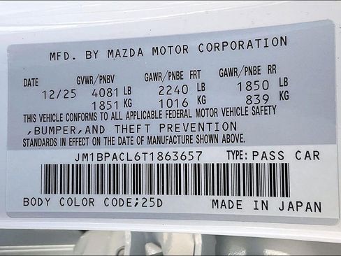 New 2026 MAZDA MAZDA3 2.5 S Sedan w/ Preferred Pkg image 13