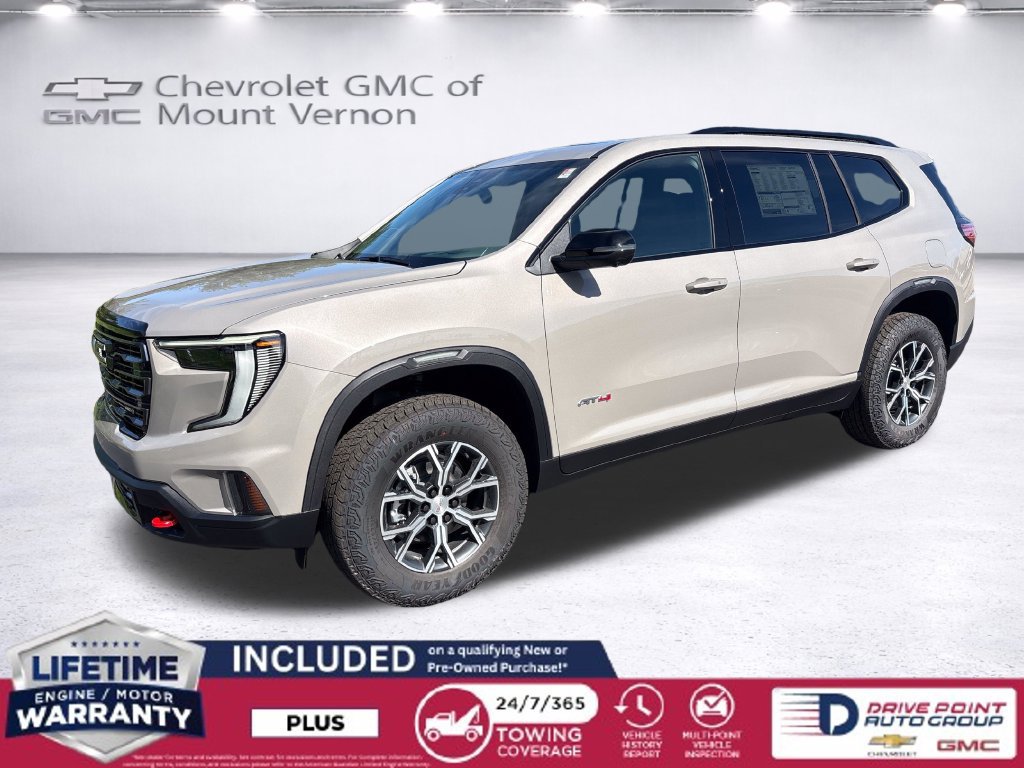 New 2027 GMC Acadia AT4 w/ LPO, Floor Liner Package AWD/4WD 360° Tour