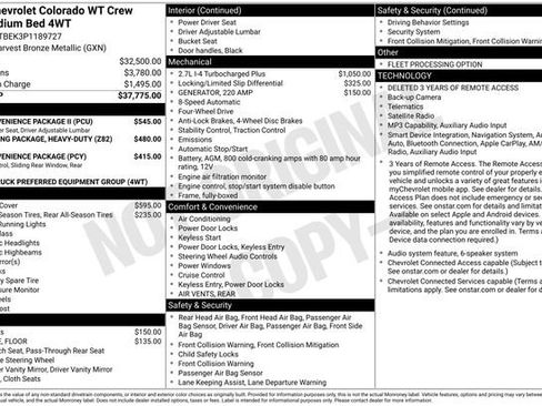 Used 2023 Chevrolet Colorado W/T w/ WT Convenience Package II AWD/4WD image 21