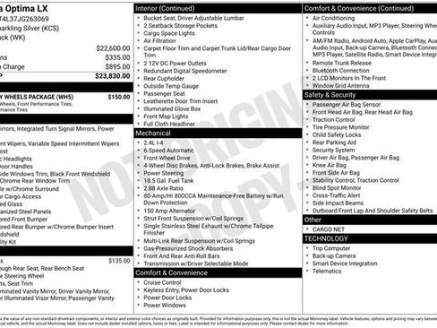 Used 2018 Kia Optima LX w/ 17" Alloy Wheels Package image 31