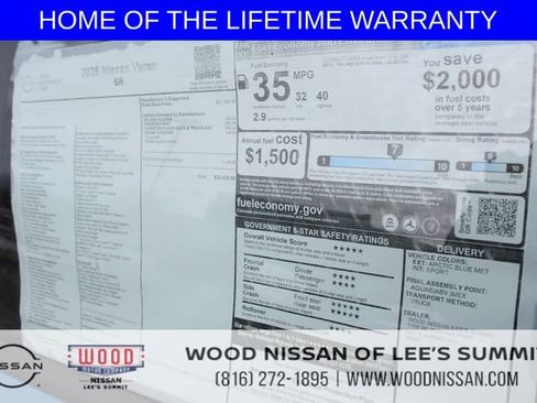 New 2025 Nissan Versa SR w/ Trunk Package image 9