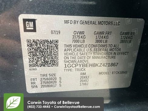 Used 2019 Chevrolet Silverado 1500 Custom w/ Custom Value Package image 27