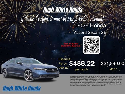 New 2026 Honda Accord SE image 7