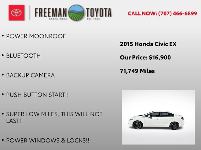 Used 2015 Honda Civic EX image 4