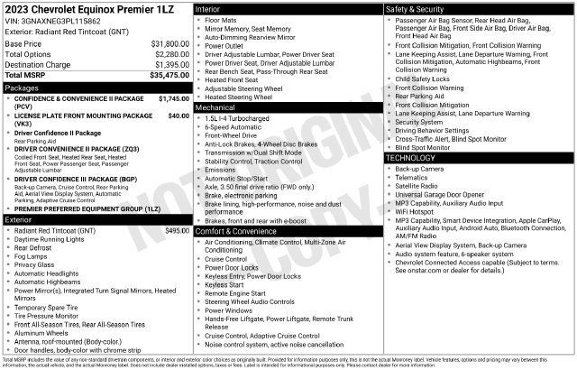 Used 2023 Chevrolet Equinox Premier FWD image 34