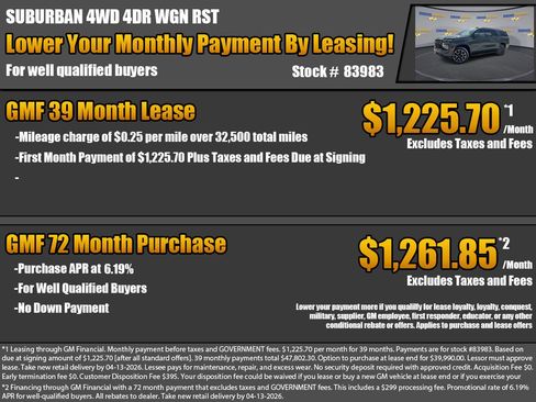 New 2026 Chevrolet Suburban RST w/ Sun And Tow Package image 2
