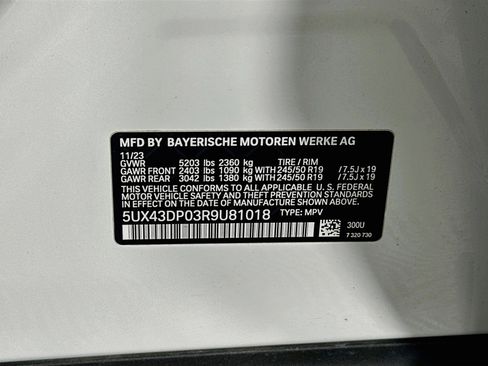 Used 2024 BMW X3 sDrive30i w/ Convenience Package RWD image 12
