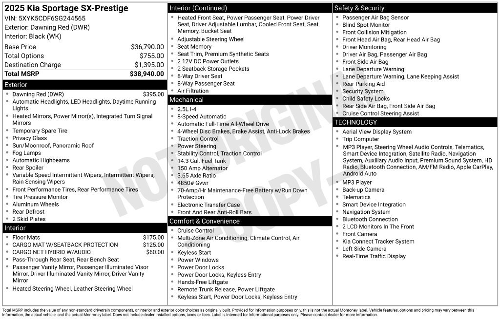 Certified 2025 Kia Sportage SX AWD/4WD image 11