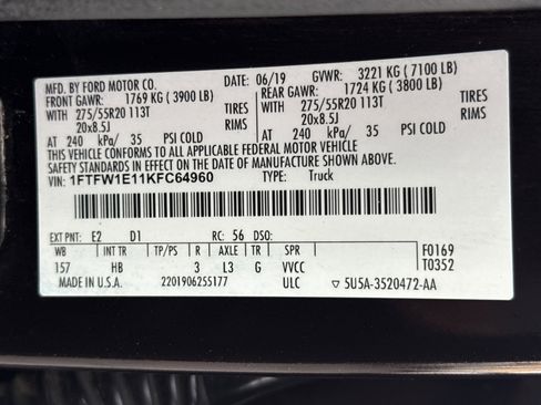 Certified 2019 Ford F150 Lariat w/ Equipment Group 502A Luxury image 33