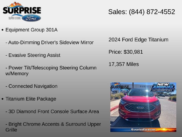 Used 2024 Ford Edge Titanium w/ Titanium Elite Package AWD/4WD image 12
