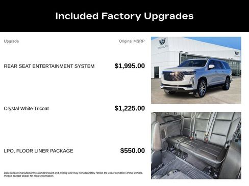 Certified 2024 Cadillac Escalade ESV Premium Luxury w/ LPO, Floor Liner Package image 26