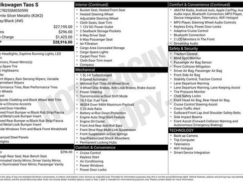 Used 2025 Volkswagen Taos S image 32