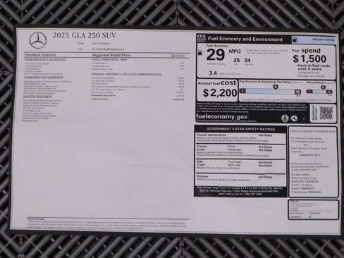 Certified 2025 Mercedes-Benz GLA 250 GLA 250 image 9