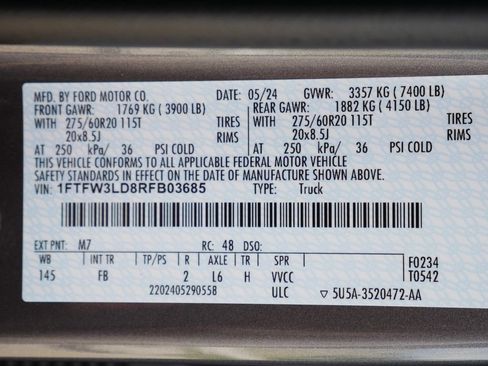 Used 2024 Ford F150 XLT w/ Equipment Group 302A MID AWD/4WD image 77