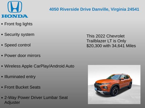 Used 2022 Chevrolet TrailBlazer LT AWD/4WD image 17