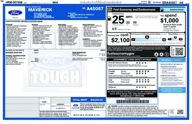 Used 2025 Ford Maverick Lariat w/ 4K Tow Package AWD/4WD image 20